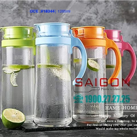 Bình Nước Thủy Tinh Ocean Patio Pitcher 1265ml | Ocean 5V18344 , Nhập Khẩu Thái Lan