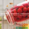 Hũ Thủy Tinh Trụ Cao Cấp | Nắp Gài Gọng Thép , Dung Tích Tùy Chọn