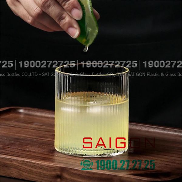 Ly Thủy Tinh Ocean Pulse Rock Glass 235ml | B24608 , Nhập Khẩu Thái Lan