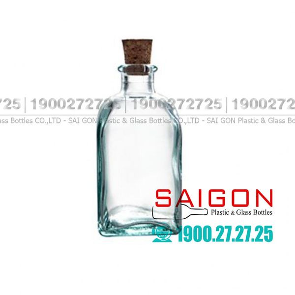 Chai Thủy Tinh Tái Chế Vidrios San Miguel FRASCO CUADRADO 100ml | VSM V5024, Nhập Khẩu Tây Ban Nha