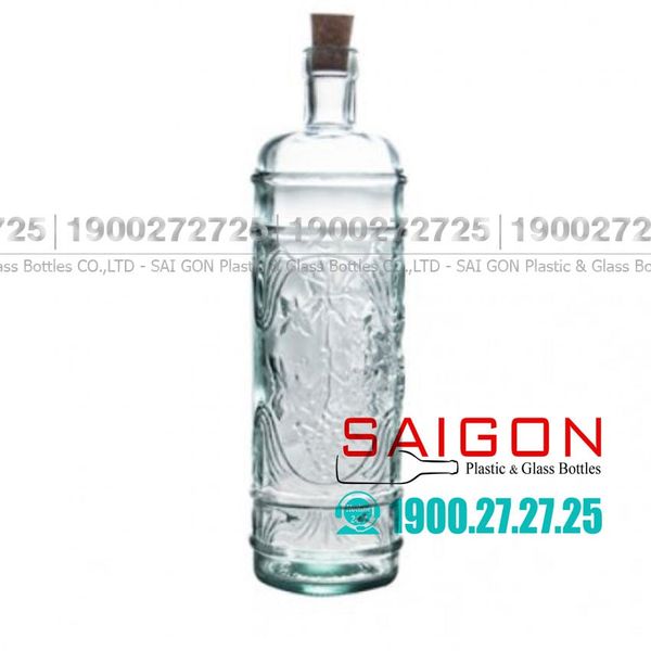 Chai Thủy Tinh Tái Chế Vidrios San Miguel BOTELLA ANIS BOMBON 1000ml | VSM V5049 , Nhập Khẩu Tây Ban Nha