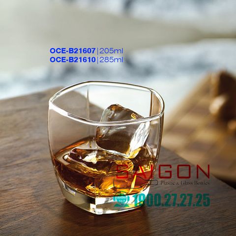 Ly Thủy Tinh Ocean Sensation Double Rock 285ml | Ocean B21610, Nhập Khẩu Thái Lan