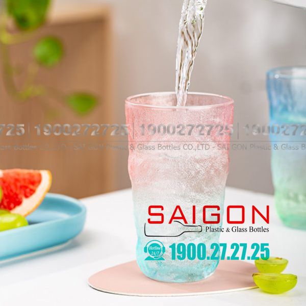 Ly Thủy Tinh Deli Soda Lime PinkTumber Glass 305ml | DELI KB047-2P, Thủy Tinh Cao Cấp