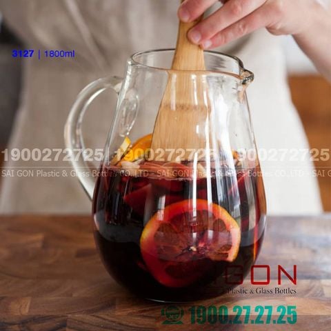 Bình Nước Thủy Tinh Libbey Mario Pitcher 1800ml | Libbey 1783127 , Nhập khẩu EU