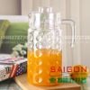 Bình Nước Thủy Tinh Deli Pitcher Glass 1850ml | DELI E001H1, Thân Chấm Bi