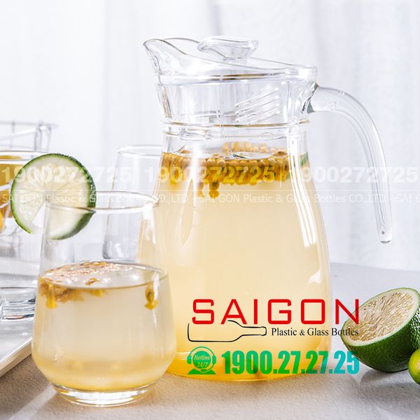 Bình Nước Thủy Tinh Deli Pitcher 1500ml | DELI EH1008-2, Thủy Tinh Cao Cấp