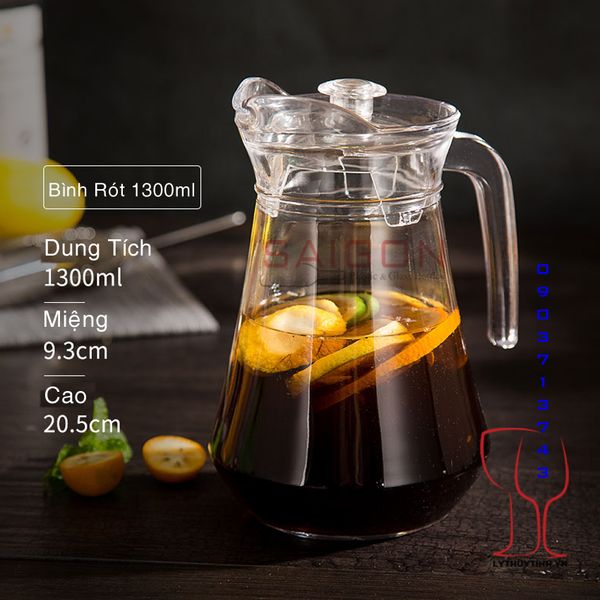 Bình thủy tinh 1300ml