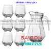 Bộ 06 Ly + Bình Nước Thủy Tinh Deli Pitcher 1300ml | DELI EH1028/L7 , Chặt Góc