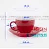 Bộ Tách Sứ Cosmo Espesso Procelain Red Cup 180ml | Gốm Sứ Bát Tràng