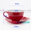 Bộ Tách Sứ Cosmo Cappuccino Procelain Red Cup 250ml | Gốm Sứ Bát Tràng