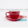 Bộ Tách Sứ Cosmo Espesso Procelain Red Cup 180ml | Gốm Sứ Bát Tràng