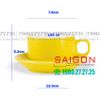 Bộ Tách sứ Stack Espesso Procelain Yellow Cup 150ml | Gốm Sứ Bát Tràng