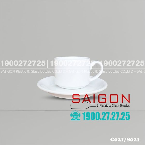 Bộ Tách Sứ CK Cappuccino 140ml | CK C021/S021 , Sứ CK Cao Cấp