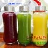 Chai Eo Thủy Tinh 280ml | Nắp Dây Nhiều Màu , Thủy Tinh Cao Cấp