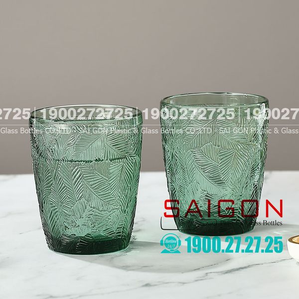 Ly Thủy Tinh Deli Summer Forest Green Rock Glass 300ml | Deli DSKB164-1G , Thủy Tinh Cao Cấp
