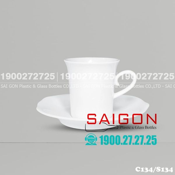 Bộ Tách Sứ CK Cappuccino 150ml | CK C134/S134 , Sứ CK Cao Cấp