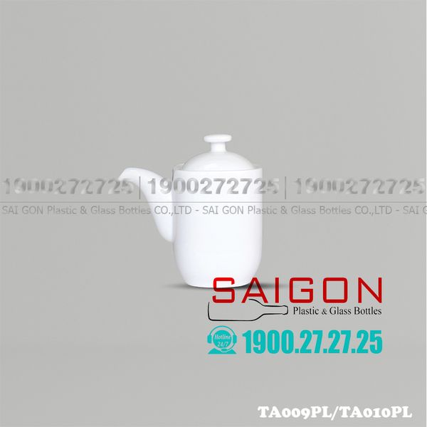 Bình Gia Vị Sứ CK | CK TA009PL/TA010PL ; Trắng Trơn , Tùy Chọn Kích Thước