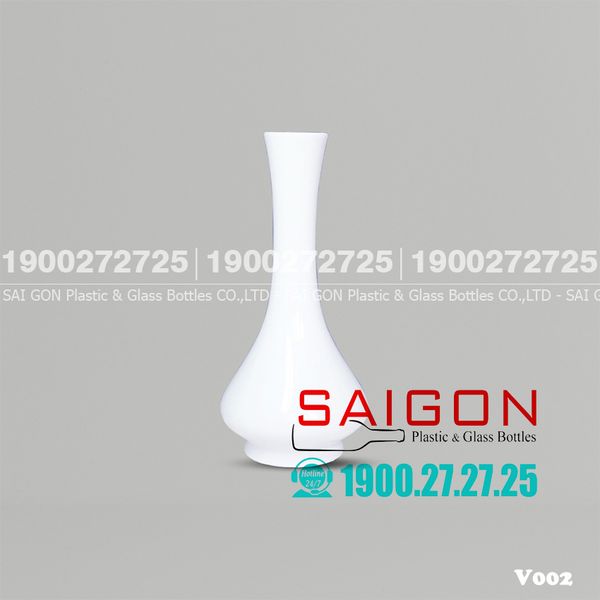 Bình Hoa Nhỏ Sứ Ck 16cm | CK V002 ; Trắng Trơn