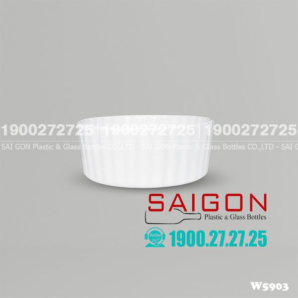 Khuôn Bánh Sứ Ck 12.5cm | CK W5903 ; Trắng Trơn