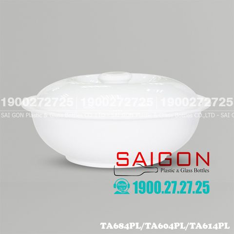 Thố Cơm Sứ CK | CK TA684PL/TA604PL/TA614PL ; Trắng Trơn , Tùy Chọn kích Thước