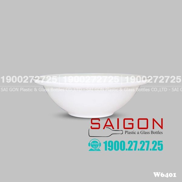 Tô Súp Sứ CK 350ml | CK W6401 ; Trắng Trơn