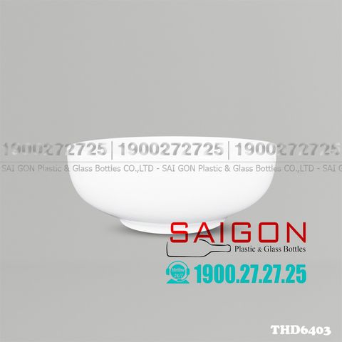 Tô Tròn Sứ CK 16cm | CK THD6403 ; Trắng Trơn
