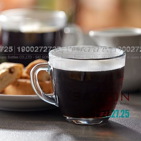 Tách Thủy Tinh Cường Lực Duralex Gigone Capuccino Mug Glass 220ml | DURALEX D4006A , Nhập Khẩu Pháp