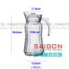 Bình Nước Thủy Tinh Deli Pitcher Glass 1700ml | DELI YZH33 ,Thủy Tinh Cao Cấp