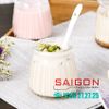 Hũ Thủy Tinh Pudding Sọc | Nắp nhựa , Tùy Chọn Dung Tích