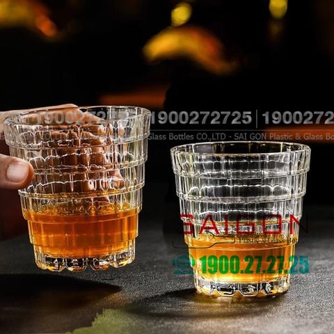 Ly Thủy Tinh Deli Studio Stack Rock Glass 300ml | Deli TY5901-1 , Thủy Tinh Cao Cấp