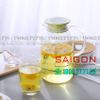 Bình Thủy Tinh Chịu Nhiệt Delisoga Borosilicate Glass Pitcher 1800ml Nắp Nhựa | DELI GPH30-1 , Thủy Tinh Cao Cấp