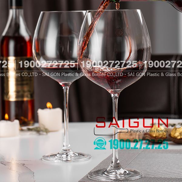 Ly thủy tinh Pha Lê IDELITA Rhine Charm Burgunday wine Crystal glasses 660ml | IDELITA 99BG66