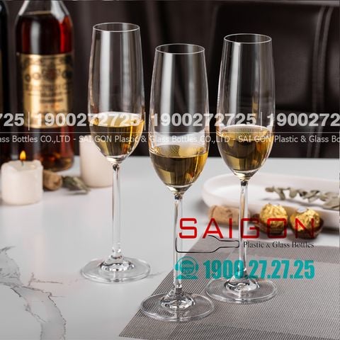 Ly thủy tinh Pha Lê IDELITA Danube Melodic Flute Champagne Crystal glasses 250ml | IDELITA 88CP25