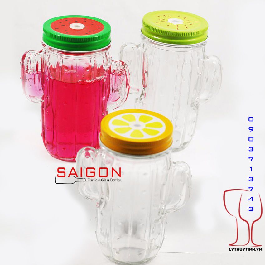 Ly Xương Rồng 500ml – ly Thủy Tinh Nhập Khẩu