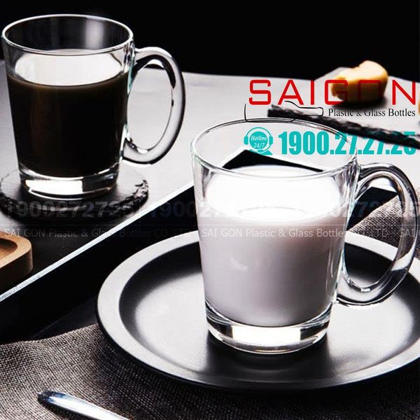 Ly Thủy Tinh Có Quai Union Nouveau Tea Cup Glass 295ml | UG 394 , Nhập Khẩu Thái Lan