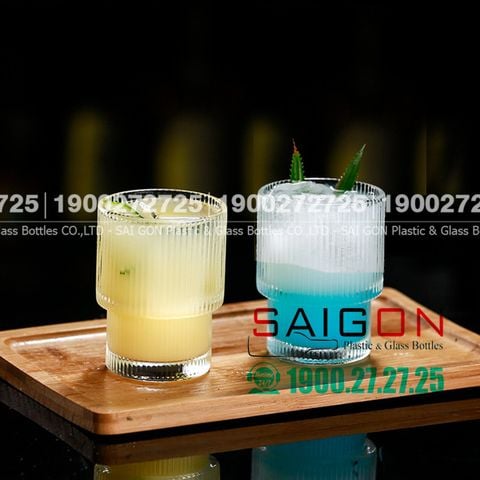 Ly Thủy Tinh Deli Stripes Empilable Rock Glass 180ml | Deli.TY7510-1 , Thủy Tinh Cao Cấp