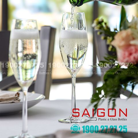Ly Thủy Tinh Ocean Santé Flute Champagne 210ml | 1026F07 , Nhập Khẩu Thái Lan