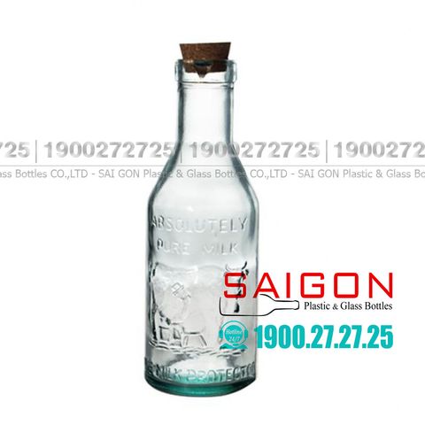 Chai Thủy Tinh Tái Chế Vidrios San Miguel BOTELLA MILK 1150ml | VSM V2042 , Nhập Khẩu Tây Ban Nha