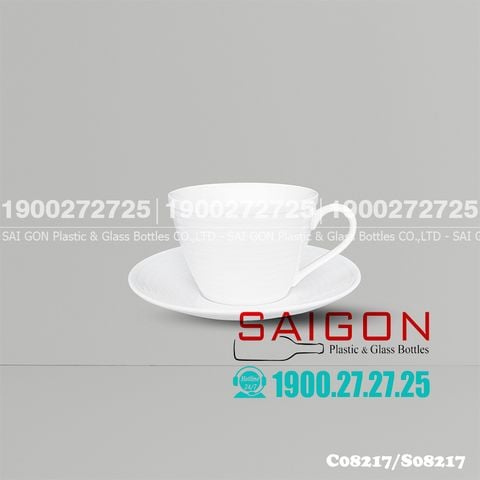 Bộ Tách Sứ CK Cappuccino 235ml | CK C08217/S08217 , Sứ CK Cao Cấp