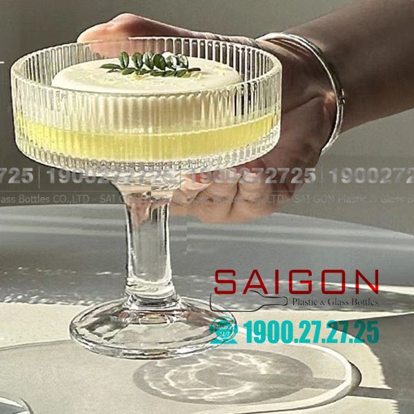 Ly Thủy Tinh Có Chân Strip Cocktail Glass 170ml | INS JYBDL-2 ,  Thủy Tinh Cao Cấp