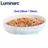 Khay Nướng Thủy Tinh Luminarc Smart Cuisine Trianon Oval ( 36cm*29cm ) | Luminarc P4637, Thủy Tinh Trắng sữa Cao cấp Nhập Khẩu Pháp