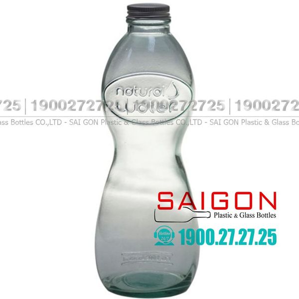 Chai Thủy Tinh Tái Chế Vidrios San Miguel BOTELLA WATER 1000ml | VSM V5972, Nhập Khẩu Tây Ban Nha