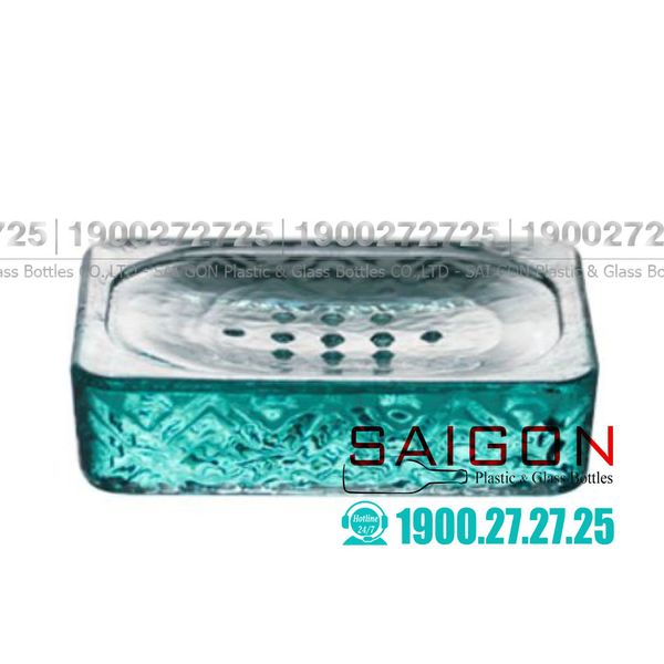 Khay Thủy Tinh Tái Chế Đựng Xà Phòng Vidrios San Miguel JABONERA DIAMANTE 3cm | VSM V5926 , Nhập Khẩu Tây Ban Nha