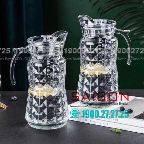 Bình Nước Thủy Tinh Deli Pitcher Glass 1700ml | DELI YZH33 ,Thủy Tinh Cao Cấp