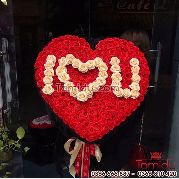 BÓ HOA HỒNG SÁP TRÁI TIM  ĐẸP NHẤT - ANH SẼ LÀM TẤT CẢ ĐỂ ĐỖI LẤY NỤ CƯỜI CỦA EM