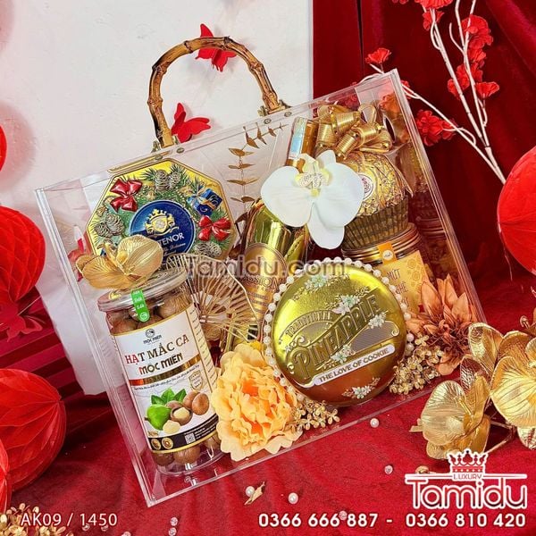 Giỏ Quà Tết Sắc Xuân - Gắn Kết Tình Thân - Toả Sáng Ngày Xuân