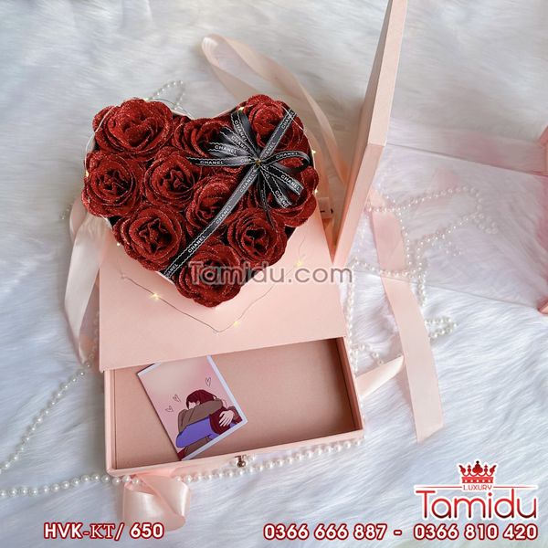 Hộp Tim Mika, Có Ngăn Quà Cao Cấp