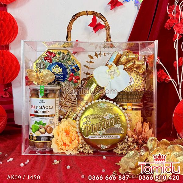 Giỏ Quà Tết Sắc Xuân - Gắn Kết Tình Thân - Toả Sáng Ngày Xuân