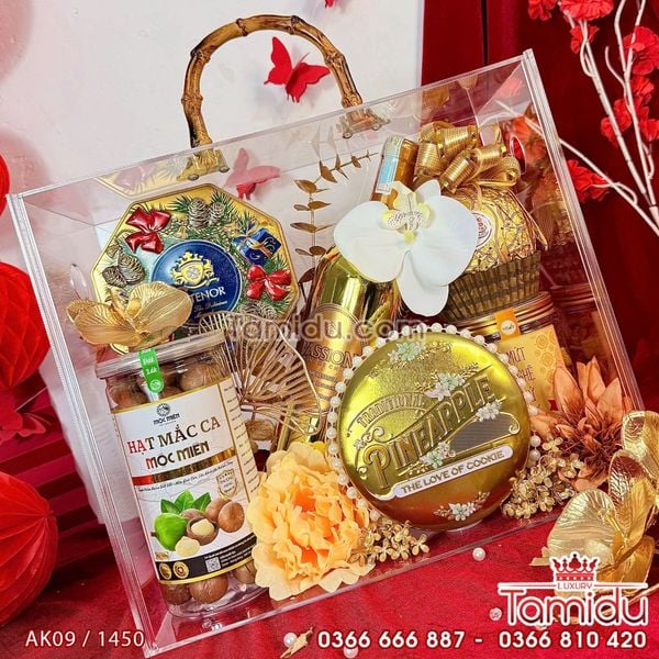 Giỏ Quà Tết Sắc Xuân - Gắn Kết Tình Thân - Toả Sáng Ngày Xuân