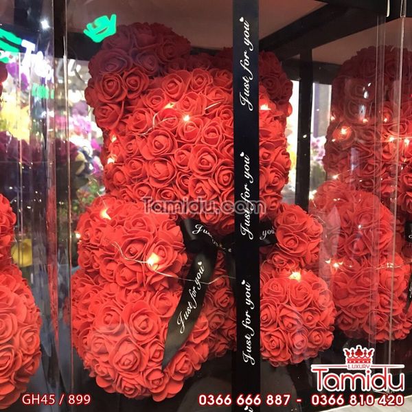 Gấu Bông Hoa Hồng 45cm - Món quà đẹp nhất làm mọi cô gái vỡ òa hạnh phúc
